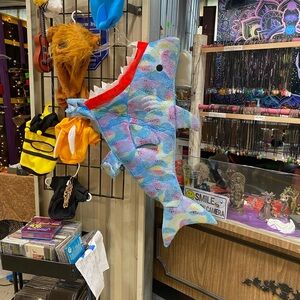 THRILLS & CHILLS SHIMMER FABRIC SHARK HALLOWEEN COSTUME FOR DOGS ~ SIZE XLARGE